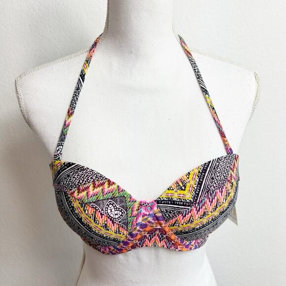 TINIBIKINI SWIMWEAR MULTICOLOR PINK BLACK SWIMMING TOP SIZE MEDIM STYLE: 3021SW - Picture 4 of 6